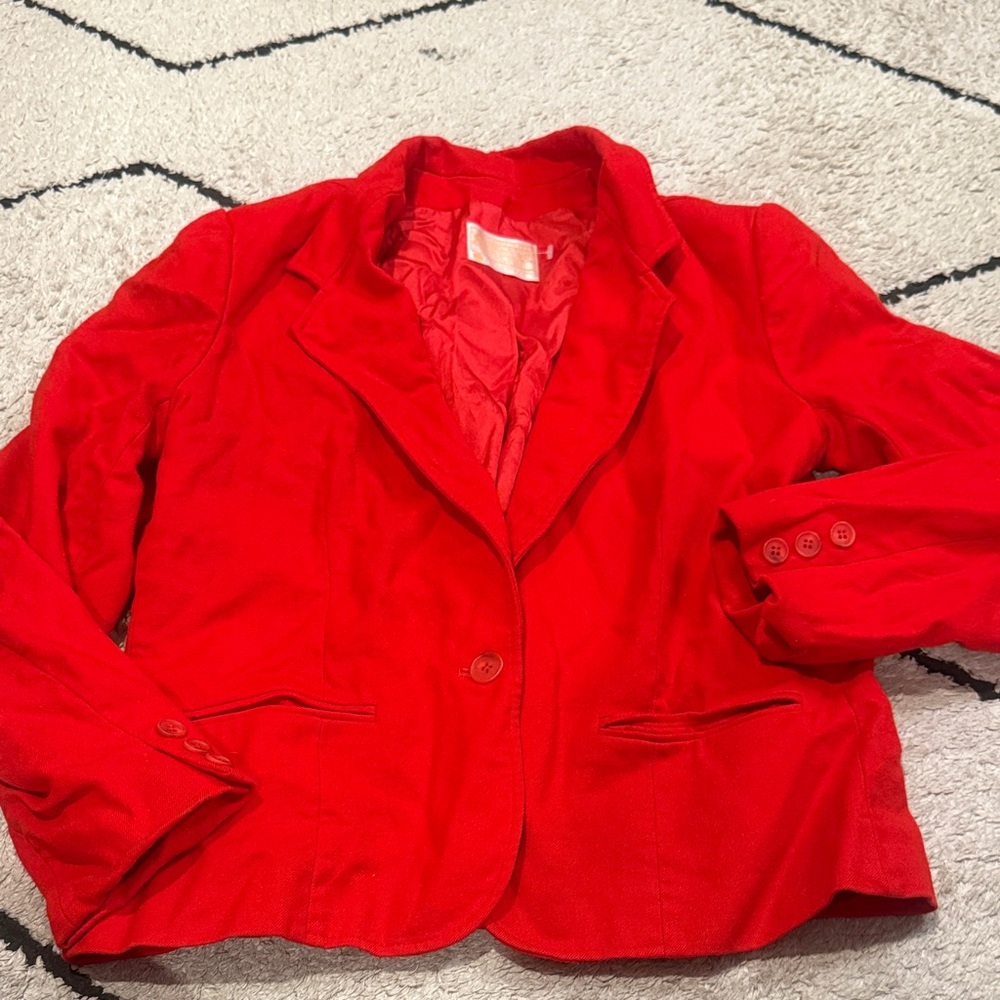 Pendleton Vibrant Red Women's Blazer 14 fits like a 10